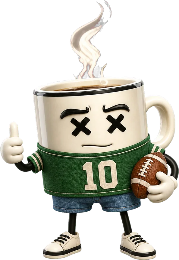 Mr. Mug as the Sports correspondent